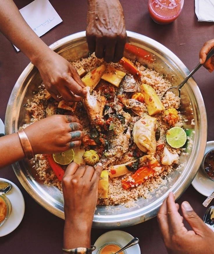 People sharing a meal together at CalmFriction